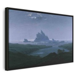 Leinwandbild - Cliff reef on the beach (Caspar David Friedrich)