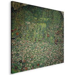 Leinwandbild - Gartenlandschaft mit Bergkuppe (Gustav Klimt)