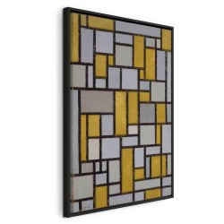 Leinwandbild - Composition with grid 1 (Piet Mondrian)