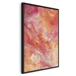 Leinwandbild - Fiery Colors - Dynamic Shapes in Colors of Fire and Pink