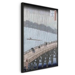 Leinwandbild - Sudden Shower over Shin-Ohashi Bridge and Atake (Ohashi Atake no Yudachi) from the series Meisho Edo Hyak