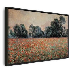 Leinwandbild - Field with wild Poppies (Claude Monet)