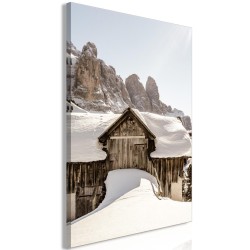 Leinwandbild - Winter in the Dolomites (1 Part) Vertical