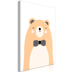 Leinwandbild - Teddy Bear in Bow Tie (1 Part) Vertical