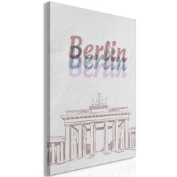 Leinwandbild - Berlin in Watercolours (1 Part) Vertical