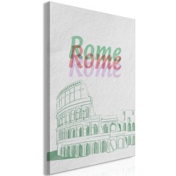 Leinwandbild - Rome in Watercolours (1 Part) Vertical