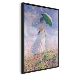 Leinwandbild - Woman with a Parasol, facing right