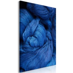 Leinwandbild - Blue Worsted (1 Part) Vertical