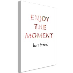 Leinwandbild - Unique Moment (1-part) - English Text on White Background