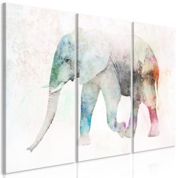 Leinwandbild - Painted Elephant (3 Parts)