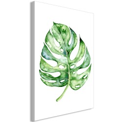 Leinwandbild - Watercolor Monstera (1 Part) Vertical