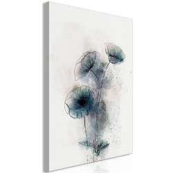 Leinwandbild - Blue Poppies (1 Part) Vertical