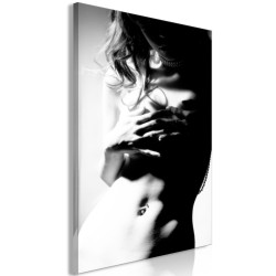 Leinwandbild - Gentleness of Contrast (1-part) - Female Nude in Black and White