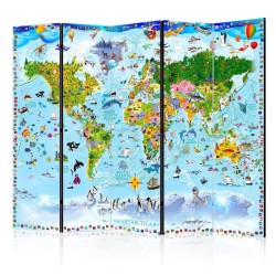 Paravent - World Map for Kids II