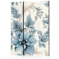 Paravent - Turquoise Flowers in Retro Vibe Floral Ornaments