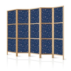 Japanischer Paravent - Cosmic Inspirations - Pattern with Stars and Constellations on a Dark Background