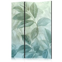 Paravent - Large Leaves in Green-Mint Shades - Botanical Motif