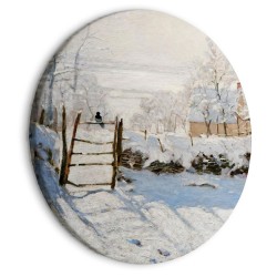 Rundes Bild - Claude Monet’s Magpie - Normandy’s Painted Winter Landscape