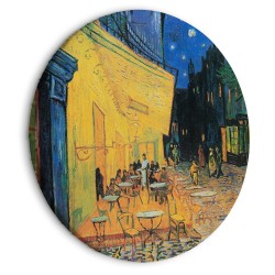 Rundes Bild - Café Terrace at Night, Vincent Van Gogh - View of a French Street