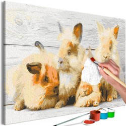 Malen nach Zahlen - Four Bunnies