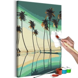 Malen nach Zahlen - Turquoise Palm Trees