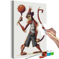 Malen nach Zahlen - Monkey Basketball Player