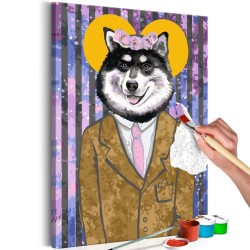 Malen nach Zahlen - Dog in Suit