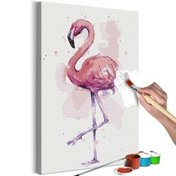 Malen nach Zahlen - Friendly Flamingo