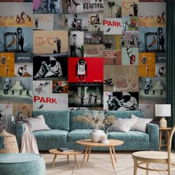 Tapete - Banksy - a collage