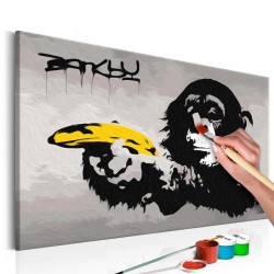 Malen nach Zahlen - Monkey (Banksy Street Art Graffiti)