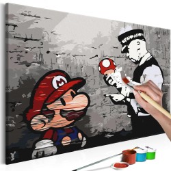 Malen nach Zahlen - Mario (Banksy)